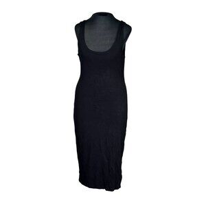 Bar III Black Sleeveless Midi Tank Dress Size M